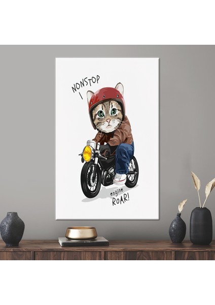 1 Parça Kanvas Tablo, Modern Baskılı, Kedi Sevgili Hediyesi Sanat Eseri, Kedi Kanvas Baskı,