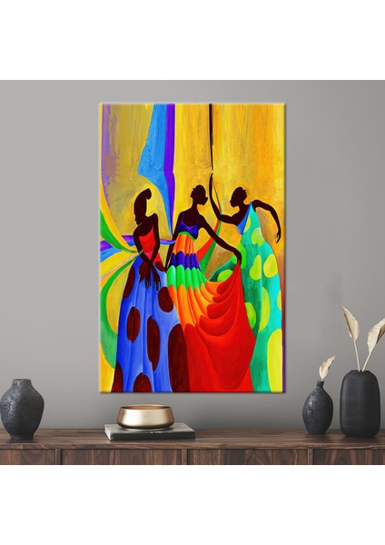 1 Parça Kanvas Tablo, Afrikalı Kadın Dansçılar, Afrika Hediye Kanvas, Soyut Kanvas Dekor,