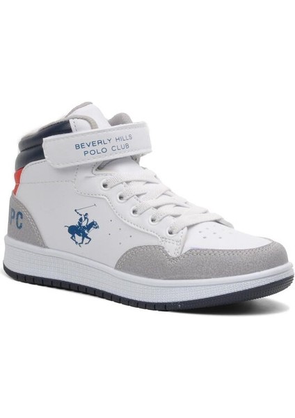 Beyaz Cırt Cırtlı Erkek Çocuk Bilek Boy Sneaker