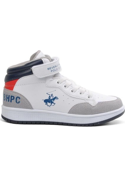 Beyaz Cırt Cırtlı Erkek Çocuk Bilek Boy Sneaker