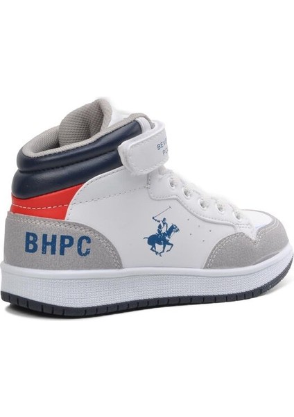 Beyaz Cırt Cırtlı Erkek Çocuk Bilek Boy Sneaker