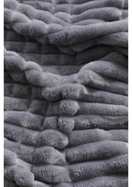 Merinos Modern Line 3 Parça Battaniye Seti - Antrasit modelleri