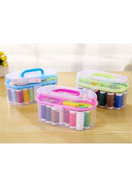 24 Parça Özel Kutulu Mini Dikiş Takımı Iğne Iplik Kanca Düğme Seti fırsatları