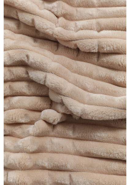Merinos Modern Line 3 Parça Battaniye Seti - Bej modelleri
