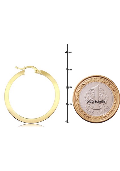 3 cm Çaplı Halka Altın Küpe fiyatları