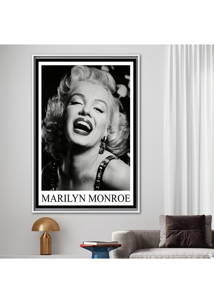 1 Parça Beyaz Çerçeveli Kanvas Tablo, Marilyn Monroe, Marilyn Portresi Hediye Kanvas, fiyatları