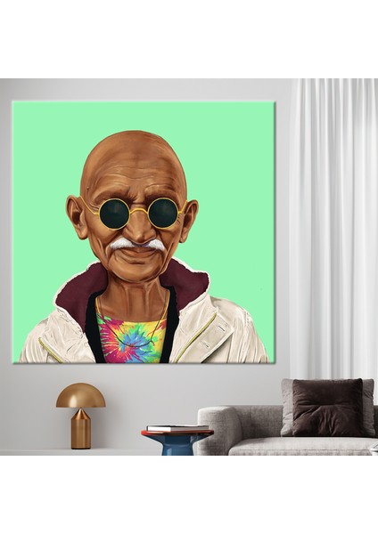 1 Parça Kanvas Tablo, Mahatma Gandi, Hindistan Barış Hipster Kanvas Baskı, Ünlü Kanvas Baskı, fiyatları