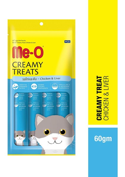 Creamy Tavuk ve Ciğerli Kedi Kreması Ödül 15GR x 4