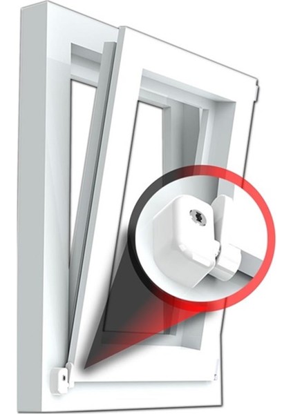 Pentilt Çift Açılım Pvc Pencereler Için Çocuk Emniyet Kilidi Gri fiyatları