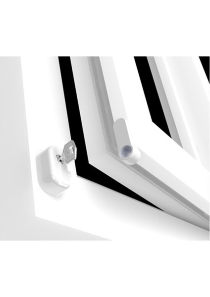 Pentilt Çift Açılım Pvc Pencereler Için Çocuk Emniyet Kilidi Gri modelleri