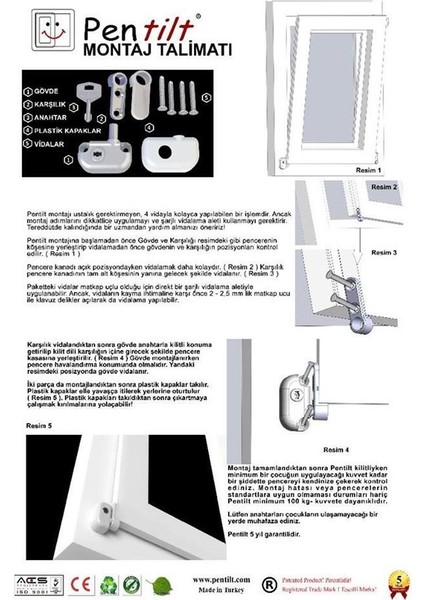 Pentilt Çift Açılım Pvc Pencereler Için Çocuk Emniyet Kilidi Gri fırsatları