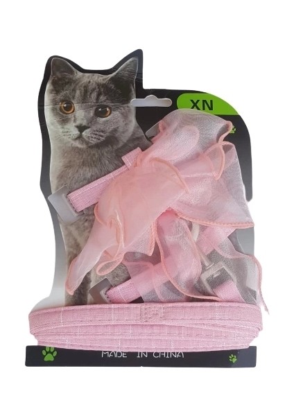 Kedi Küçük Irk Köpek Göğüs Tasması Uzatmalı Kurdeleli