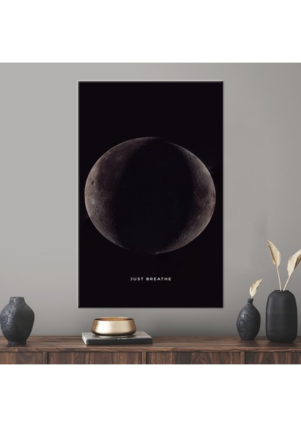 1 Parça Kanvas Tablo, Sadece Nefes Al, Görüntüleme Sanat Eseri, Ay Kanvas Dekor,
