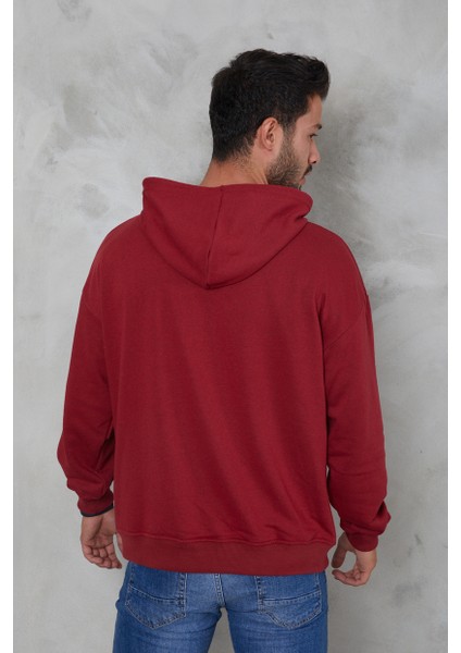 Erkek Oversize Kapüşonlu Kanguru Cepli Ribanalı Uzun Kollu Basic Sweatshirt indirimleri
