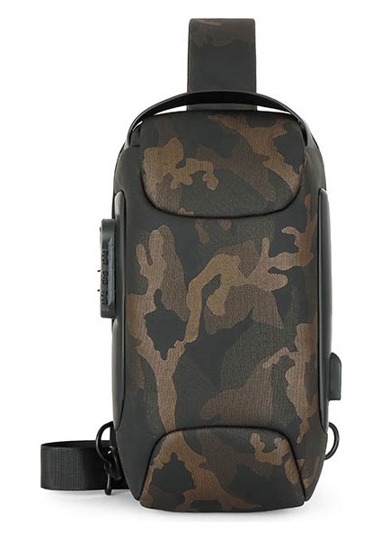 Fangqinghqao Erkek Spor Crossbody Omuz Askılı Göğüs Çantası - Yeşil (Yurt Dışından)