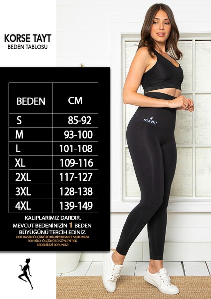 Kadın Siyah Inceltici Korse Tayt indirimleri