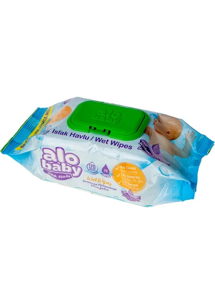 Alo Baby Ekonomik Paket  Islak Mendil 12 x 120 Yaprak (Toplam 1440 Yaprak)