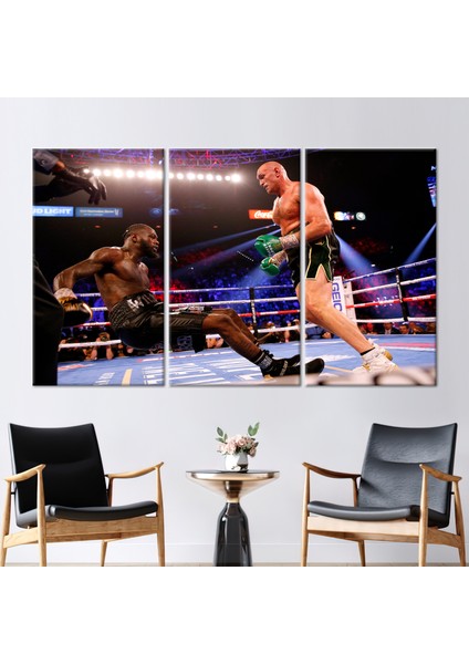 3 Parçalı Kanvas Tablo, Motivasyon Kanvas Baskı, Erkek Mağarası Sanat Eseri,