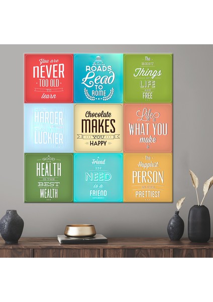 1 Parça Kanvas Tablo, Motivasyon Alıntıları, Işyeri Posteri, Başarı Kanvas,
