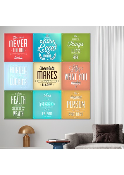 1 Parça Kanvas Tablo, Motivasyon Alıntıları, Işyeri Posteri, Başarı Kanvas,