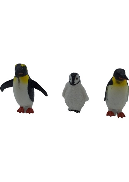 Sevimli Penguenler Ailesi 12'li Mini Boy Oyuncak Penguenler modelleri