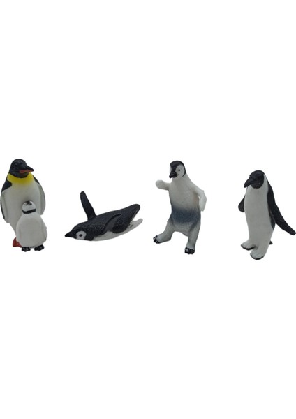Sevimli Penguenler Ailesi 12'li Mini Boy Oyuncak Penguenler fırsatları