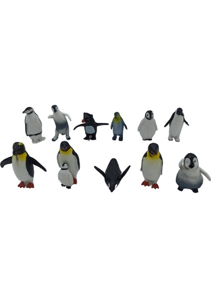 Sevimli Penguenler Ailesi 12'li Mini Boy Oyuncak Penguenler indirimleri