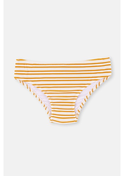 Sarı Çizgili Üçgen Küçük Bikini Takımı modelleri