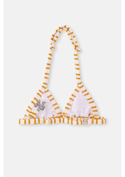Sarı Çizgili Üçgen Küçük Bikini Takımı fırsatları