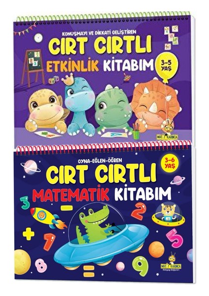 +3 Yaş Cırt Cırtlı Etkinlik – Matematik Kitabım 2’li Set (Yükselen Zeka)