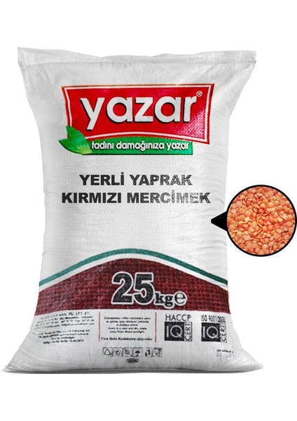 Yerli Yaprak Kırmızı Mercimek 25 kg