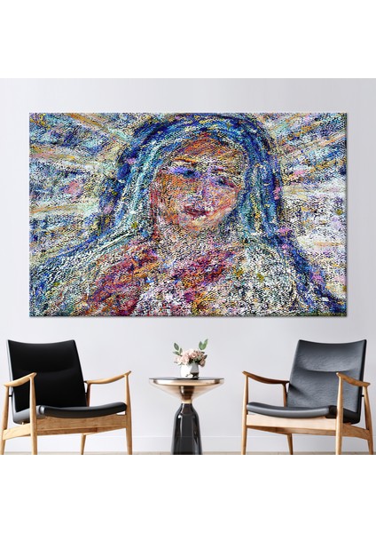 1 Parça Kanvas Tablo, Kutsal Kadın Resim, Modern Kanvas Sanatı, Virgen Sanat Eseri,