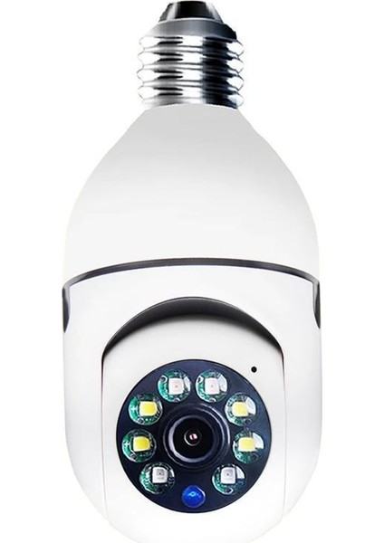 Cmr-19 Wifi 360 Panoramik Ampul Kamera Gece Görüş Ses Akıllı Hareket Algılayıcı