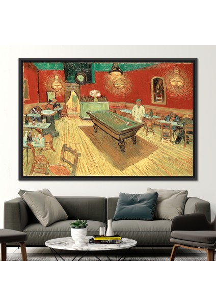 1 Parça Siyah Çerçeveli Kanvas Tablo, Van Gogh'un Gece Kafesi, Vincent Van Gogh Baskılı, fiyatları