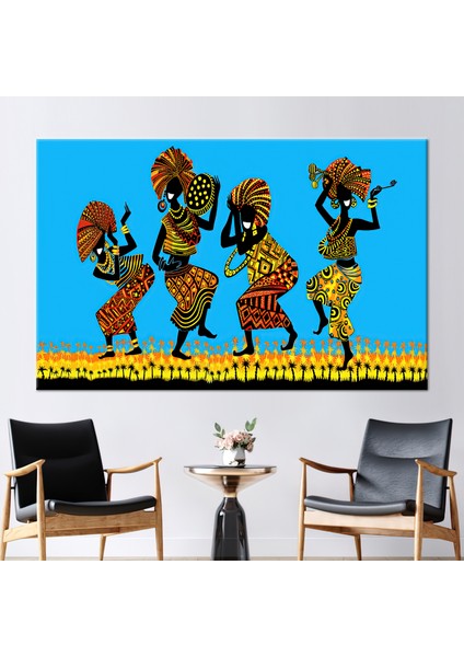 1 Parça Kanvas Tablo, Renkli Kanvas Sanatı, Afrikalı Kadın Sanat Eseri, Soyut Kadın Kanvas Poster,