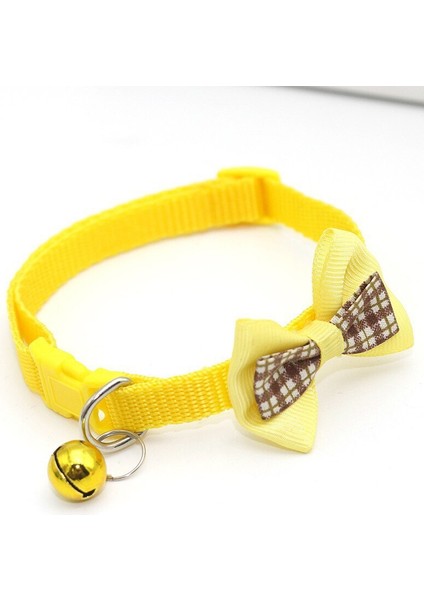 Ayarlanabilir Evcil Kedi Köpek Tasması - Sarı (Yurt Dışından)