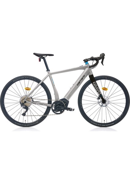 Gravel Ge 5.0 520H 28" 11-V Hd Mat Gümüş-Siyah-Mavi Elektrikli Gravel Bisiklet