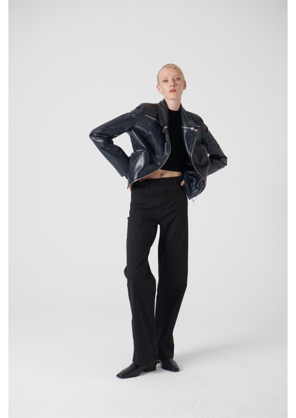 Cara Biker Deri Ceket