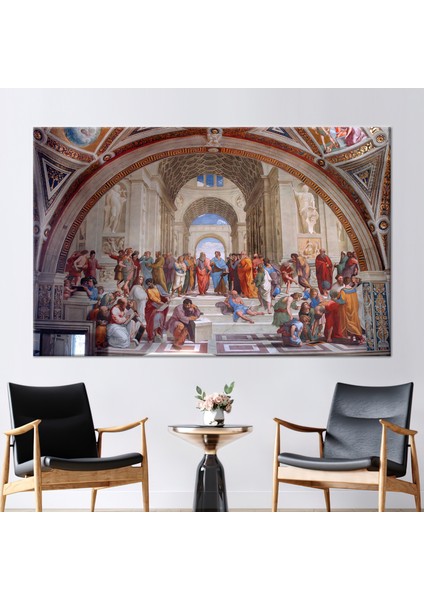 1 Parça Kanvas Tablo, Aristoteles Kanvas, Raffaello Sanzio Baskılı, Raffaello Sanzio Kanvas Dekor,