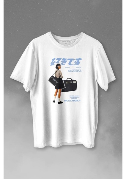 Hip Hop Harajuku Kanji Japon Kız Japan Girl Baskılı T-Shirt Unisex T-Shirt