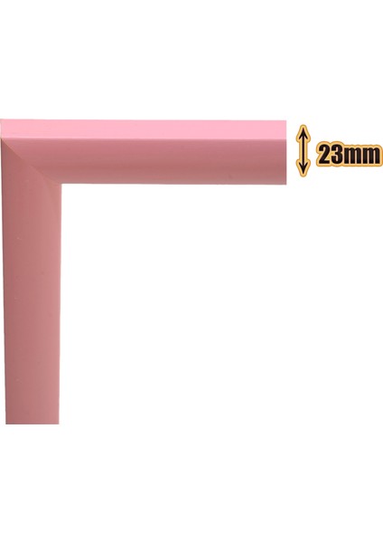 MİXEFOR Boş Çerçeve - 35CM x 50CM Iç Ölçü -Renk PEMBE-Arka Yüzey 3mm Mdf- Ön yüzey Kırılmaz parlama yapmayan Antireflektif fiyatları
