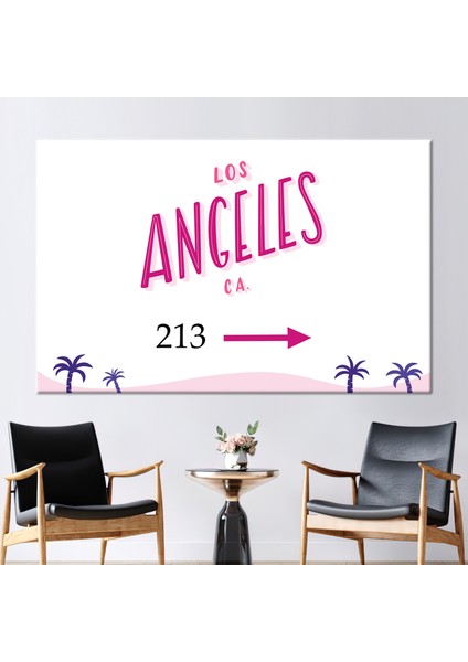 1 Parça Kanvas Tablo, Los Angeles Poster, Modern Hediye Kanvas, Los Angeles Posteri,