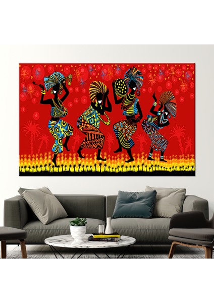1 Parça Kanvas Tablo, Afrikalı Kadın Dansçılar Kanvas, Renkli Duvar Dekoru, Siyah Kadınlar Duvar Dek