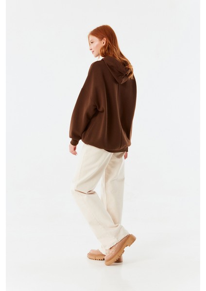 Baskılı Kapüşonlu Oversize Sweatshirt fırsatları