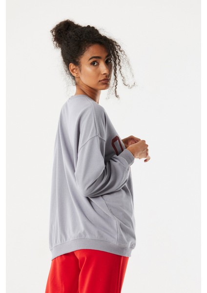 Oxford Baskılı Oversize Sweatshirt fiyatları