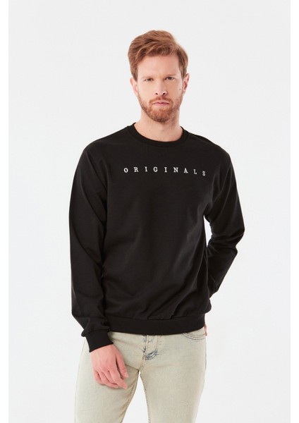 Originals Yazılı Bisiklet Yaka Sweatshirt