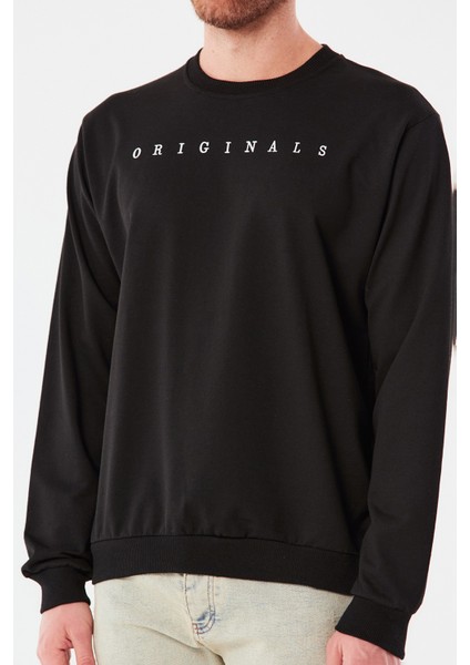 Originals Yazılı Bisiklet Yaka Sweatshirt fırsatları