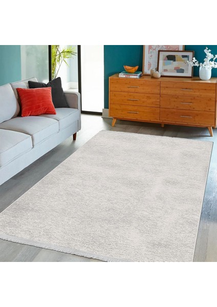 Crea Decolux Azade 8208 Beyaz Özel Kaymaz Tabanlı Pamuk Dokuma Kilim fiyatları