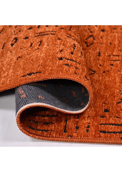 Crea Decolux Vena 8010 Kiremit Özel Kaymaz Tabanlı Pamuk Dokuma Kilim