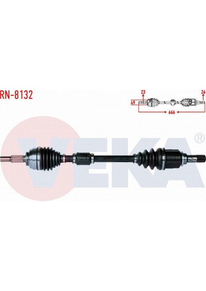 Renault Clıo Iv 1.2 16V Uzunluk 666MM 2012- Komple Aks Sol Ön 391018662R